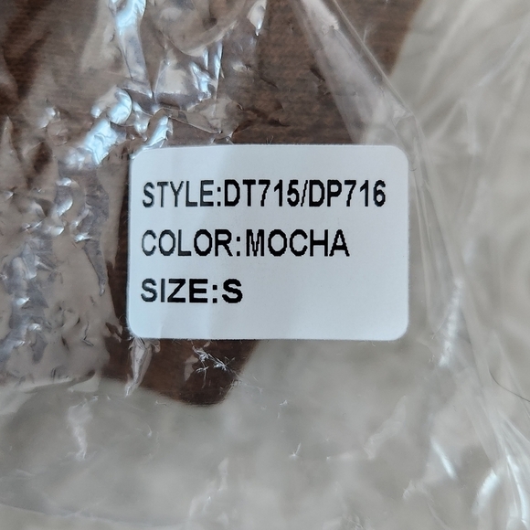 Daisy Pants & Crop Top Set. Brushed Knit High Waist Wide Leg Pants. Color Mocha. - Picture 14 of 14